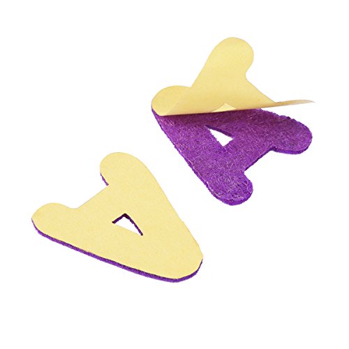 1 Pulgadas Pegatinas de Alfabeto de Fieltro Etiquetas Auto-adhesivas de Letras de Fieltro para Manualidades Adornos de Bricolaje, Colores Variados, 500 Piezas