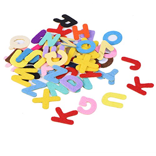 1 Pulgadas Pegatinas de Alfabeto de Fieltro Etiquetas Auto-adhesivas de Letras de Fieltro para Manualidades Adornos de Bricolaje, Colores Variados, 500 Piezas