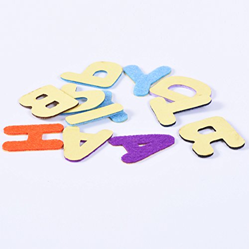 1 Pulgadas Pegatinas de Alfabeto de Fieltro Etiquetas Auto-adhesivas de Letras de Fieltro para Manualidades Adornos de Bricolaje, Colores Variados, 500 Piezas