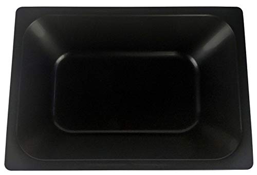 1 recipiente de plástico rígido negro de 3,6 litros para vitrina helada de 36 x 25 cm de altura 8 cm