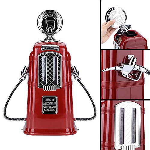 1000cc Dispensador de Cerveza, Estación de Bebida con Doble Boquilla Bomba Licor Alcohol Cerveza Dispensador de Bebidas(Red)