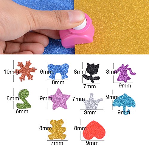 10pcs Perforadoras Scrapbooking Papel Decoración Diy Tarjeta Album de Fotos Sobres Manualidades 10 patrones Corazón Estrella Flor Nota Musical