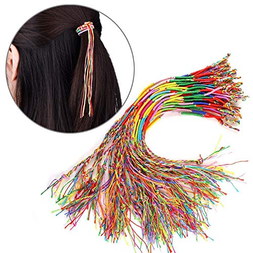 120 Pz Pulseras Trenzadas Hechas a Mano, Allazone Coloridas Pulseras de Amistad Pulsera para Muñeca y Tobillo