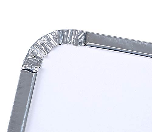 125 recipientes grandes de aluminio para comida con tapas 620ML plata