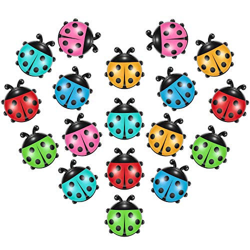 18 Piezas Mini Imanes de Nevera con Forma de Mariquita Lindos Imanes de Cocina de Oficina para Oficona Casa Pizarras Blancas Gabinete de Cerradura Decoración de Fotos