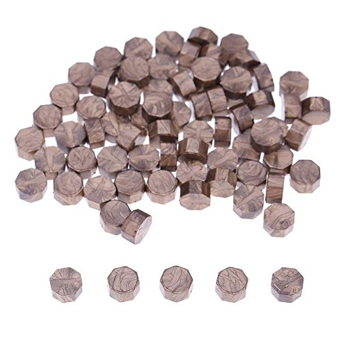 1989candy Lote de 100 Cuentas de Cera para Pastillas, Estilo Vintage, para sellar sobre o Cera, marrón, 120.00 * 75.00 * 10.00