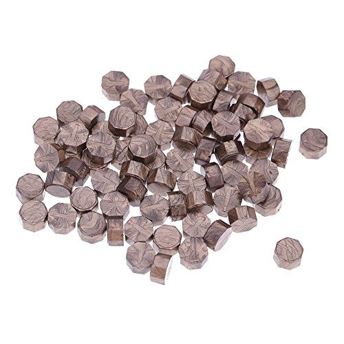 1989candy Lote de 100 Cuentas de Cera para Pastillas, Estilo Vintage, para sellar sobre o Cera, marrón, 120.00 * 75.00 * 10.00