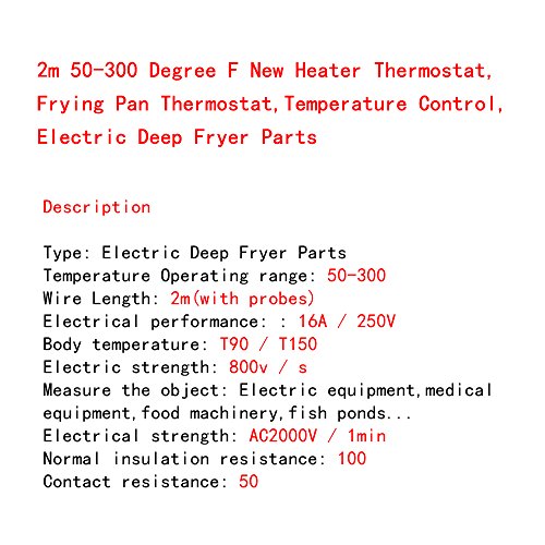 2 m 50 – 300 Degree F nuevo calentador termostato, sartén termostato, control de la temperatura, freidora eléctrica partes