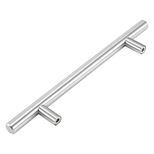 20 unids Tiradores para Puerta Manijas de Barra en T de Acero Inoxidable para Muebles Armario de Cocina Cajón Gabinete Mobiliario y Puertas Interiores
