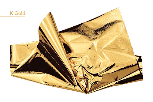 200 Pan de Oro Manualidades, 14 X 14 cm Hojas de Papel de Oro de Imitación Para Proyecto Artístico