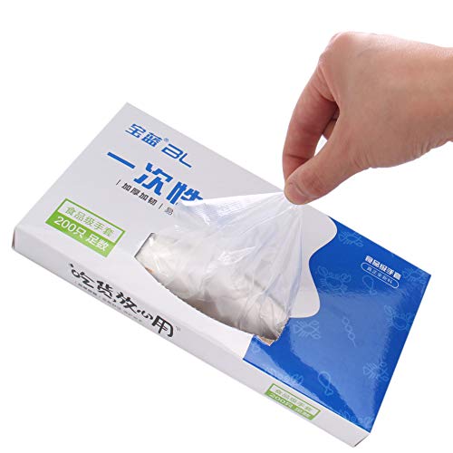 200 x Guantes de Polietileno de plástico Desechables Grandes tamaño – Limpieza Preparar Food etc