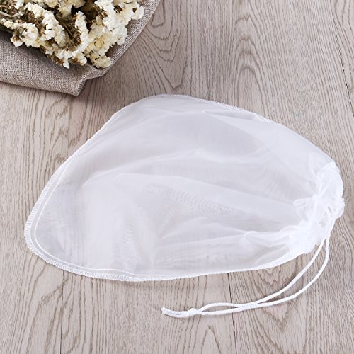 200μm Nut milk bag,OUNONA bolsa para hacer leches vegetales,bolsa para hacer queso, zumos vegetales, arroz, semillas.etc,100% Nylon Perfecto como colador