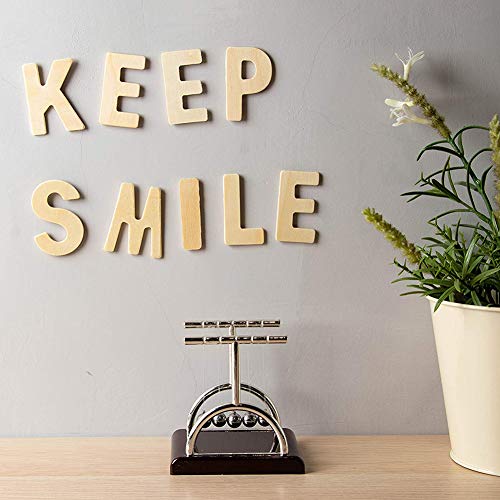 216-Pcs Juego de letras y números de madera - Números de letras mayúsculas de madera con bandeja de almacenamiento - Alfabeto de madera Letras artesanales Números de madera natural suave para manualid