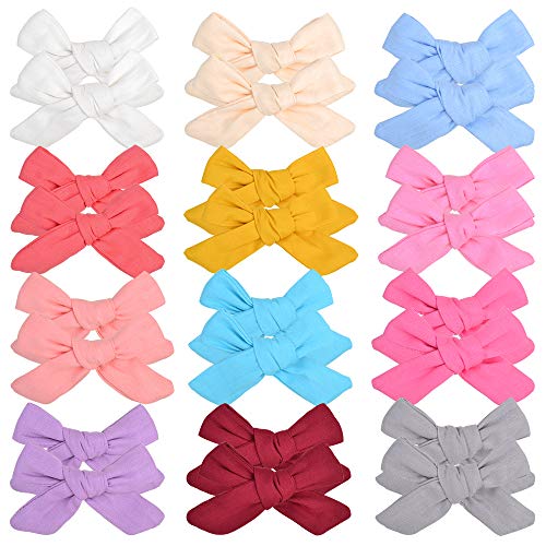 24 unids Baby Girl pelo lazos Clips pelo Pasadores totalmente alineados cocodrilo clip accesorios para el pelo para niñas pequeñas niños niños niños