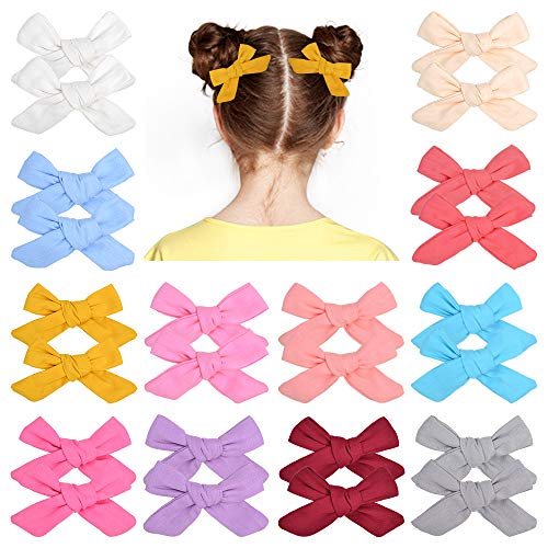 24 unids Baby Girl pelo lazos Clips pelo Pasadores totalmente alineados cocodrilo clip accesorios para el pelo para niñas pequeñas niños niños niños