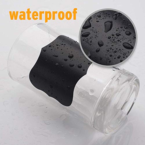 250 piezas pegatinas de pizarra, etiquetas negras impermeables con marcas de tiza, autoadhesivas, pegatinas de letras para tarros, tarros de condimento de cocina, mermeladas, botellas, carpetas