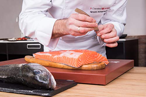 3 Claveles Pinzas Pescado o Jamón, Acero Inoxidable-(14cm), 14 cm