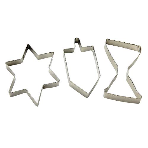 3 piezas Deluxe Metal juego de moldes para galletas jánuca
