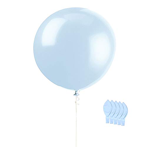 36 Pulgadas Azul Globo Gigante 90cm Globos Grandes de Látex Redondo Globo para Bodas Fiesta Cumpleaños Acontecimiento Decoraciones Graduación Celebraciones Suministros (5 Piezas)