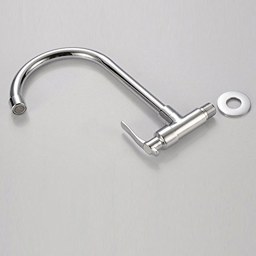 360° Giratorio Grifo de Cocina, latón Grifo de Cocina Caño Giratorio - Duradero Anticorrosivo Antical Monomando Agua fría Grifo fara Fregadero Encimera rifería