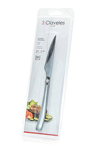 3Claveles 1518 - Cuchillo chuletero dentado, inox, 11 cm, 4,5 pulgadas