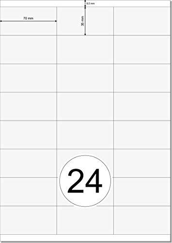 4429 3422 LA130 Lot de 2400 étiquettes autocollantes Blanc 70 x 35 mm Format A4 70 x 35 mm