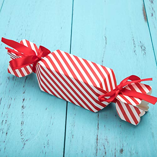 50 cajas de regalo navidad con 100 piezas de cuerda, cajas papel caramelo juego decorativa cajas de dulces, pasteles, galletas, dulces, Cupcakes, Candy y hecho a mano bebé de cajas de regalo(Small)