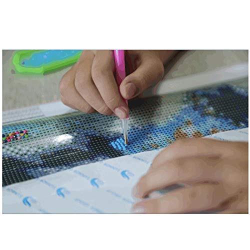 5D DIY Diamante pintura Jarrón de lavanda púrpura Punto de cruz Set Diamante Bordado Rhinestone Casa decoración regalo 30x40cm