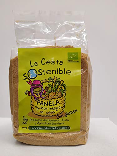 6 UNID DE UN KG DE AZUCAR PANELA BIOLOGICA LA CESTA SOSTENIBLE DE COMERCIO JUSTO.
