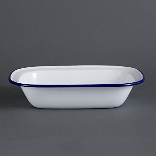 6 x Olympia esmalte bandeja plato Rectangular 280 x 190 mm para el horno para horno cocina
