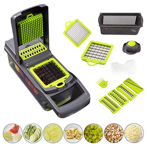 7-en-1 Juego De Artefactos Para Picar En La Cocina Cortador De Verduras Cortadora Cortadora Cortadora De Verduras Recortadora De Verduras Cortadora De Trituradora De Frutas Rallador Utensilios