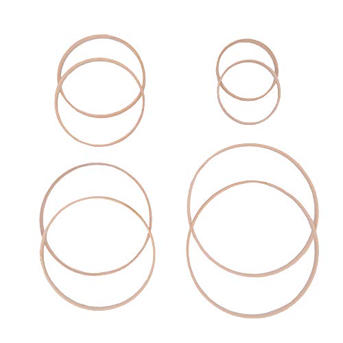 8 Piezas Atrapasueños de Madera,Anillo Interior de Bambú Para La Producción de Artesanías, Decoración de Bodas, Adornos, Campanas de Viento, Manualidades de Dream Catcher DIY