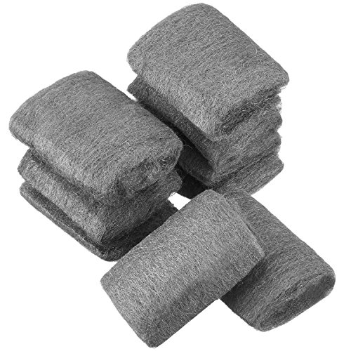 9 Pastillas de Lana de Acero Grado 0000 Lana de Alambre de Acero Herramienta de Acero de Pulido