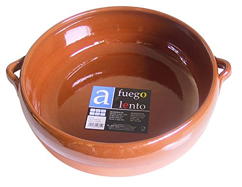 A Fuego Lento Cazuela Abombada Horno, Barro, Miel, 28 cm