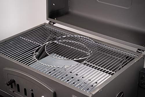 ACTIVA Angulatus - Barbacoa de hierro fundido XXL, color negro, incluye cubierta protectora, parrilla de carbón vegetal de gran fundición