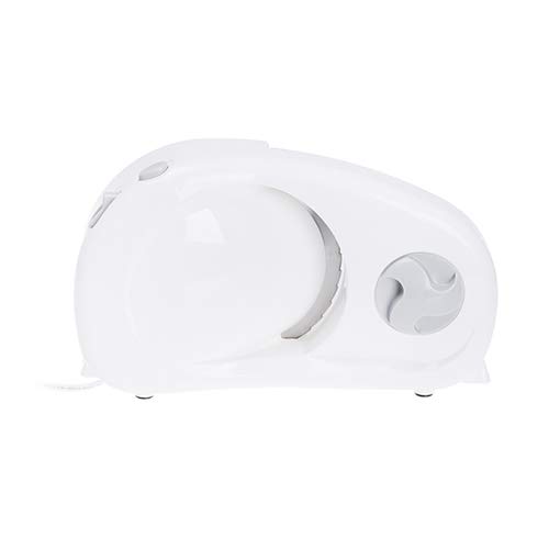 Adler AD-4701 Fiambres Eléctrico, Regulador de Corte, 200W, Acero Inoxidable, 200 W, Plástico, Blanco