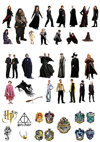 Adorno para torta comestible, diseño escena en relieve de Harry Potter,  fácil de usar