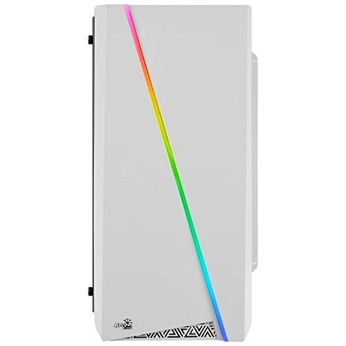 Aerocool Cylon Mini, caja PC Micro ATX blanca, RGB 13, ventana, ventilador 8cm