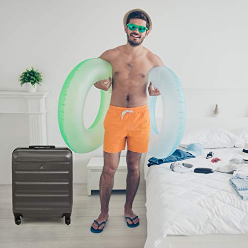 Aerolite - Maleta de Cabina con 4 Ruedas, Ligera, rígida (46 litros, 56 x 45 x 25 cm), para Easyjet, British Airways, Jet2