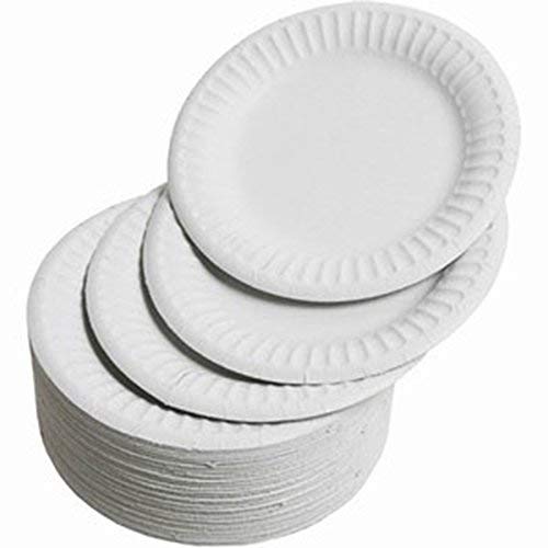 Ahippob - Platos de papel para fiestas, 100 unidades, 100 % natural, biodegradable, bagazo, papel ecológico alternativo, platos desechables redondos, 4.5 pulgadas x 13.2 cm