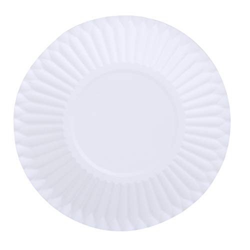 Ahippob - Platos de papel para fiestas, 100 unidades, 100 % natural, biodegradable, bagazo, papel ecológico alternativo, platos desechables redondos, 4.5 pulgadas x 13.2 cm