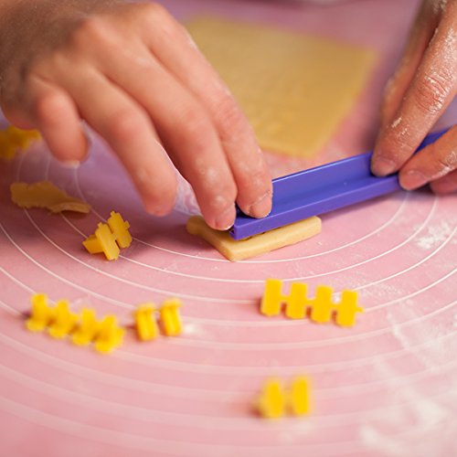 Aixin 72 moldes cortadores de Letras y números de Alfabeto para Galletas y Galletas, con Sello en Relieve, para Hacer Cualquier Mensaje.