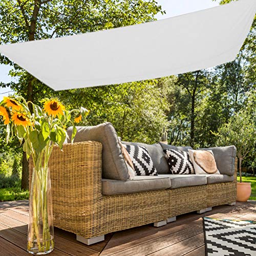 Aktive Garden 53916 - Toldo Vela para Exterior Blanco 200 x 300 cm