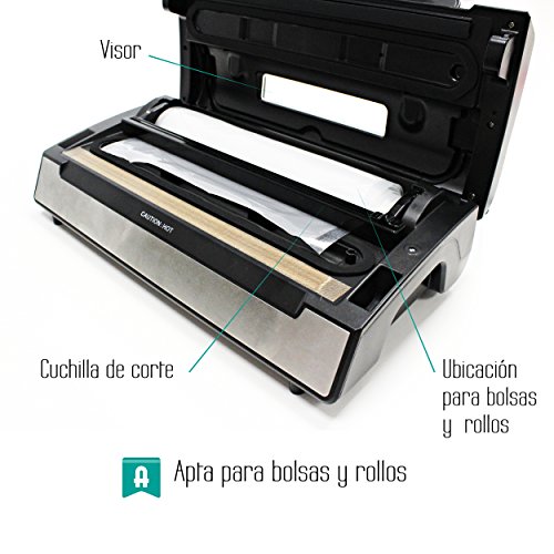 Alfa Force Máquina Envasadora de Altas Prestaciones para Conservación Intensiva, Acero Inoxidable, Plata
