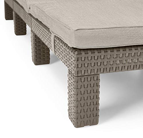 Allibert Daytona SL Tumbona, Cappuccino/Arena (algodón sintético)