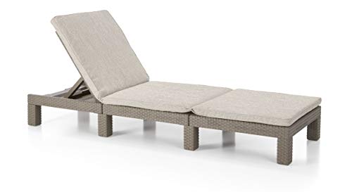 Allibert Daytona SL Tumbona, Cappuccino/Arena (algodón sintético)