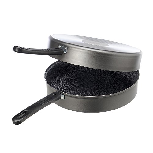 Alluflon Tradizione Italia Sartén dupla para tortillas, aluminio, Negro, 28 cm
