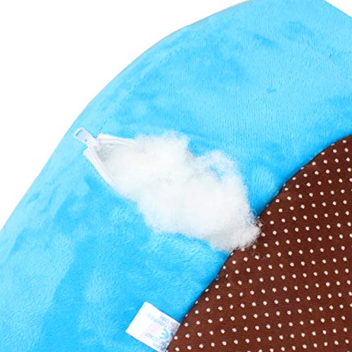 Alpacasso Creative Baby Nursing Silla segura para sentarse, cómodo bebé Apoyo Alimentar Sofá de seguridad Juguetes de regalo de felpa. (Blue Dog)