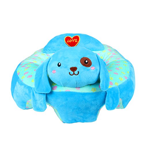 Alpacasso Creative Baby Nursing Silla segura para sentarse, cómodo bebé Apoyo Alimentar Sofá de seguridad Juguetes de regalo de felpa. (Blue Dog)