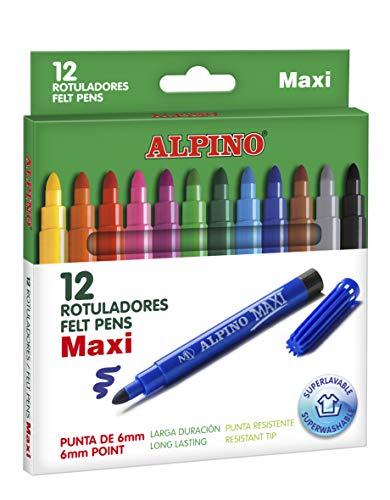 Alpino AR000006 - Estuche 12 rotuladores, Multicolor
